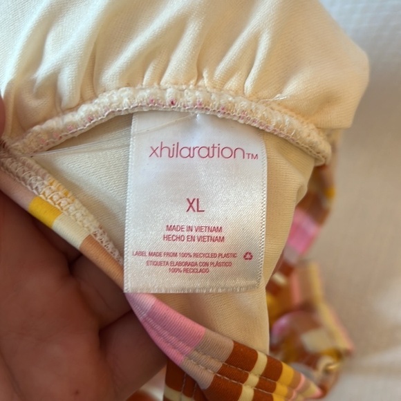 Xhilaration Vertical Stripes Bikini Set Scoop‎ Neck Bralette Cheeky Bottom XL - Picture 14 of 16